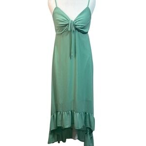 Wild Fable Women's Mint Green High-Low Sundress, Medium Sleeveless